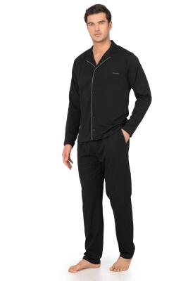 Pierre Cardin Erkek %100 Pamuklu Düğmeli Uzun Kollu Kutulu Çeyizlik Pijama Takımı – Klasik Yaka, Rahat Kalıp - 3