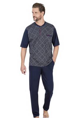 Pierre Cardin - Pierre Cardin Erkek 3 Parça Jakarlı Pijama Takım, Çeyizlik Pijama, Kutulu Pijama, %100 Pamuklu