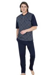 Pierre Cardin Erkek 3 Parça Jakarlı Pijama Takım, Çeyizlik Pijama, Kutulu Pijama, %100 Pamuklu - Thumbnail