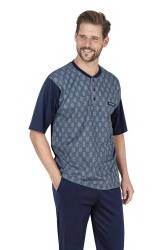 Pierre Cardin Erkek 3'lü Jakarlı Pijama Takım, Çeyizlik Pijama Takım, Kutulu Gönderim, %100 Pamuklu - Thumbnail