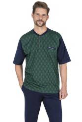 Pierre Cardin Erkek 3'lü Jakarlı Pijama Takım, Çeyizlik Pijama Takım, Kutulu Gönderim, %100 Pamuklu - Thumbnail