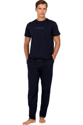 Pierre Cardin Erkek Pijama Takımı %100 Pamuk Kısa Kollu – Rahat Kesim - 4