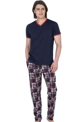 Pierre Cardin Erkek V Yaka Yazlık Pijama Takım, %100 Pamukludur - 5