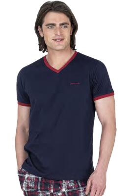 Pierre Cardin Erkek V Yaka Yazlık Pijama Takım, %100 Pamukludur - 6