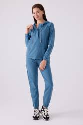 Kadın Comfort Kumaş Pijama Takım - Thumbnail