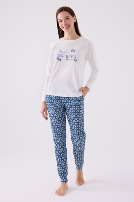  Pierre Cardin İkili Pijama Takım Krem  - Süprem - 2Li Takım - 1