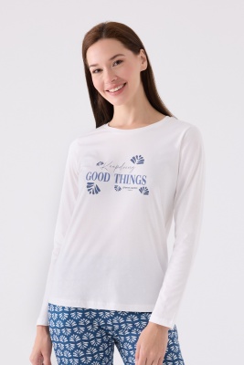  Pierre Cardin İkili Pijama Takım Krem  - Süprem - 2Li Takım - 2