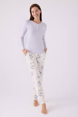 Pierre Cardin - Pierre Cardin İkili Pijama Takım Mavi - Kaşkorse - 2Li Takım