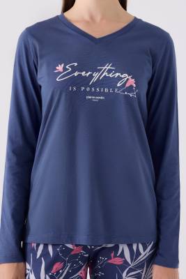  Pierre Cardin İkili Pijama Takım Mor  - Süprem - 2Li Takım - 3