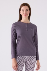  Pierre Cardin İkili Pijama Takım Mürdüm  - Süprem - 2Li Takım (1)