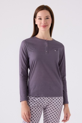  Pierre Cardin İkili Pijama Takım Mürdüm  - Süprem - 2Li Takım - 2