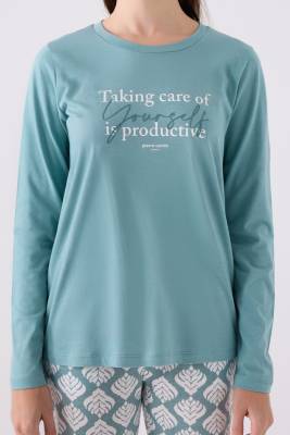  Pierre Cardin İkili Pijama Takım Soft Yeşil  - Süprem - 2Li Takım - 3