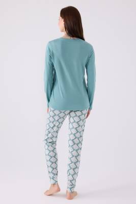  Pierre Cardin İkili Pijama Takım Soft Yeşil  - Süprem - 2Li Takım - 4