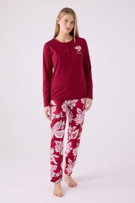 Pierre Cardin İkili Pijama Takım Vişne - Süprem  - 2