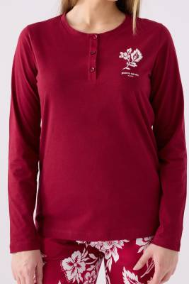 Pierre Cardin İkili Pijama Takım Vişne - Süprem  - 3