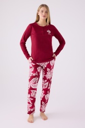 Pierre Cardin İkili Pijama Takım Vişne - Süprem VİŞNE