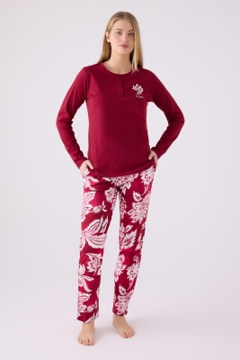 Pierre Cardin İkili Pijama Takım Vişne - Süprem - 1