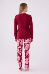 Pierre Cardin İkili Pijama Takım Vişne - Süprem - 5
