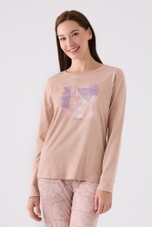 Pierre Cardin İkili Pijama Takım Vizon  - Süprem - 2Li Takım (1)