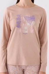  Pierre Cardin İkili Pijama Takım Vizon  - Süprem - 2Li Takım - 3