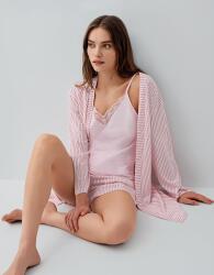 Pierre Cardin Kadın 3’lü Kutulu Pijama Seti Askılı Şortlu Sabahlık Takımı %50 Pamuk %50 Modal – Dantel ve Cep Detaylı - 1