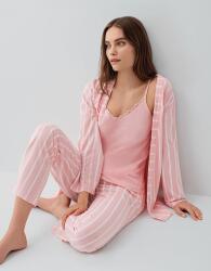 Pierre Cardin Kadın 3’lü Kutulu Pijama Takımı – %50 Modal %50 Pamuk, Askılı Atlet, Uzun Alt ve Sabahlık - 11