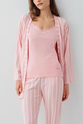 Pierre Cardin Kadın 3’lü Kutulu Pijama Takımı – %50 Modal %50 Pamuk, Askılı Atlet, Uzun Alt ve Sabahlık - 10