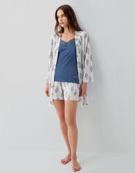 Pierre Cardin Kadın 3’lü Kutulu Pijama Takımı %50 Pamuk %50 Modal – Askılı Atlet, Cepli Şort ve Sabahlık, Tam Kalıp (1)