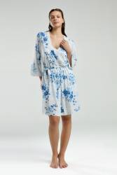 Pierre Cardin Kadın 3'lü Takım, Askılı Beyaz Atlet, Çiçekli Şort Çiçekli Sabahlık Takım - Thumbnail