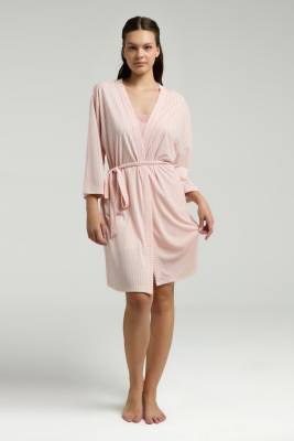 Pierre Cardin - Pierre Cardin Kadın 3'lü Takım, Sabahlık Atlet ve Şort Seti