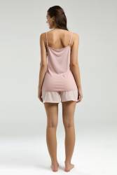 Pierre Cardin Kadın 3'lü Takım, Sabahlık Atlet ve Şort Seti - Thumbnail