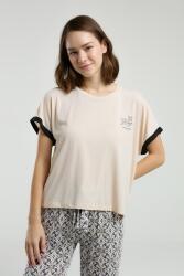 Pierre Cardin Kadın Açık Bej Pijama Takım, Kısakol, Yuvarlak Yaka, Cep Detaylı - 4