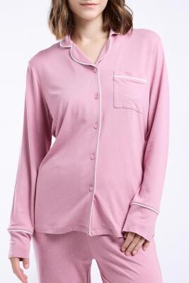 Pierre Cardin Kadın Boydan Düpmeli Pijama Takım - 17