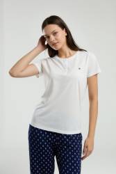 Pierre Cardin Kadın Büyük Beden Yazlık Pijama Takım, Viskon Süprem Kumaş - Thumbnail