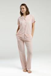 Pierre Cardin Kadın Çizgili Boydan Düğmeli Pijama Takım, Kutulu Gönderilir - Thumbnail