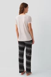 Pierre Cardin Kadın Desenli Pijama Takımı – %50 Pamuk %50 Modal, Yumuşak Dokulu, Rahat Kalıp, Büyük Beden Seçenekli - 7