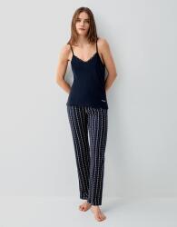 Pierre Cardin Kadın Düğmeli Kısa Kollu Kutulu Pijama Takımı – %50 Pamuk %50 Modal, Çizgili Desen - 3