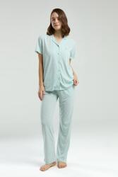 Pierre Cardin Kadın Gömlek Pijama Takım, Viskon Kumaş, Cep Detaylı