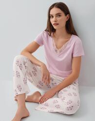 Pierre Cardin Kadın Kısa Kollu Pijama Takımı %50 Pamuk %50 Modal – Desenli Cepli Pijama Altı, Tam Kalıp - 5