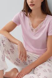 Pierre Cardin Kadın Kısa Kollu Pijama Takımı %50 Pamuk %50 Modal – Desenli Cepli Pijama Altı, Tam Kalıp - 7