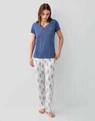 Pierre Cardin Kadın Kısa Kollu Pijama Takımı %50 Pamuk %50 Modal – Desenli Cepli Pijama Altı, Tam Kalıp (1)
