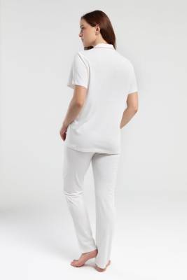Pierre Cardin Kadın Kısakol Kutulu Pijama, Çeyizlik Pijama Takım, %50 Pamuk %50 Modal  - 3