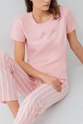 Pierre Cardin Kadın Kısa Kollu Pijama Takımı – %50 Modal %50 Pamuk, Çizgili Uzun Alt, Rahat Kalıp - 7
