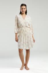 Pierre Cardin Kadın Krem 3'lü Takım, Atlet Şort Sabahlık - Thumbnail