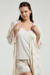 Pierre Cardin Kadın Krem 3'lü Takım, Atlet Şort Sabahlık - 2