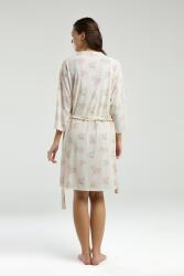 Pierre Cardin Kadın Krem 3'lü Takım, Atlet Şort Sabahlık - 6