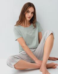 Pierre Cardin Kadın Modal Pamuk Kapri Pijama Takımı – Kısa Kollu Üst Çizgili Kapri Alt Cepli Rahat Ev Giyim - 1