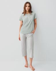 Pierre Cardin Kadın Modal Pamuk Kapri Pijama Takımı – Kısa Kollu Üst Çizgili Kapri Alt Cepli Rahat Ev Giyim - 2