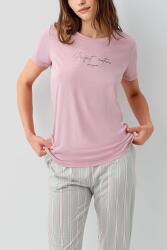 Pierre Cardin Kadın Modal Pamuk Kapri Pijama Takımı – Kısa Kollu Üst Çizgili Kapri Alt Cepli Rahat Ev Giyim - 7