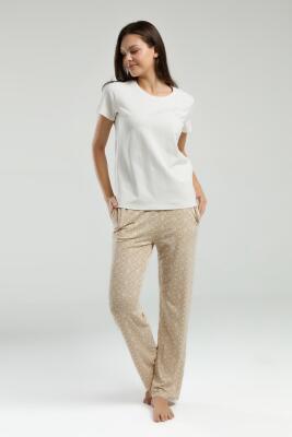 Pierre Cardin Kadın Pijama Takım, Kısakol, Yuvarlak Yaka, Cep Detaylı - 5